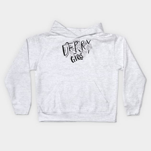 Derry Girls New Design Kids Hoodie by Alaknanda prettywoman